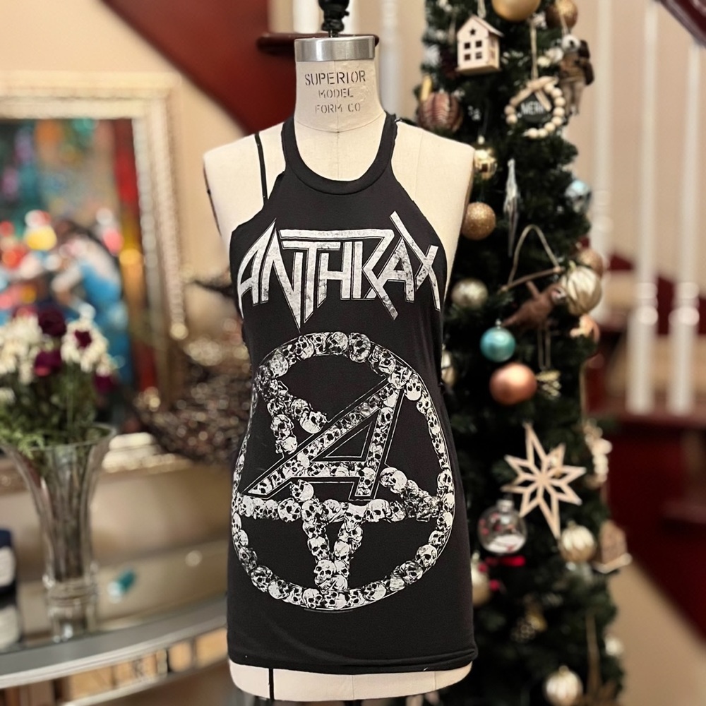 Vintage Anthrax Muscle Tee Sz Small